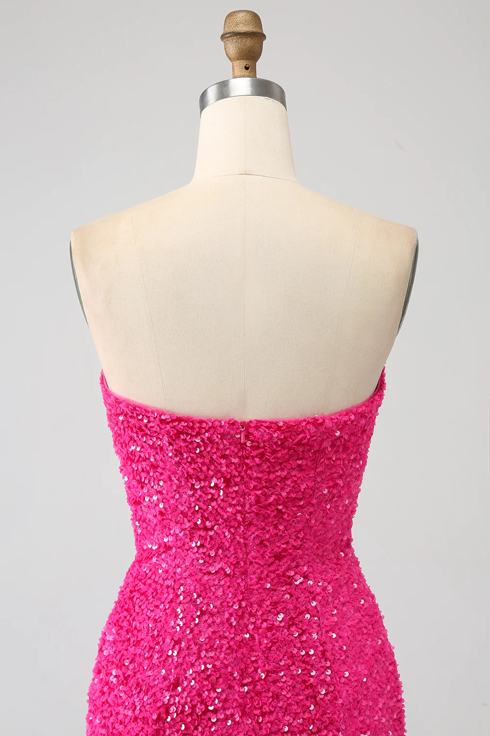 Bling Mermaid Sweetheart Hot Pink Sequins Long Prom Dress