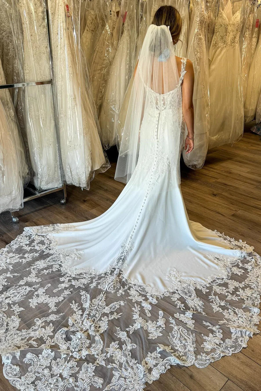 Corset Lace Mermaid Long Wedding Dress