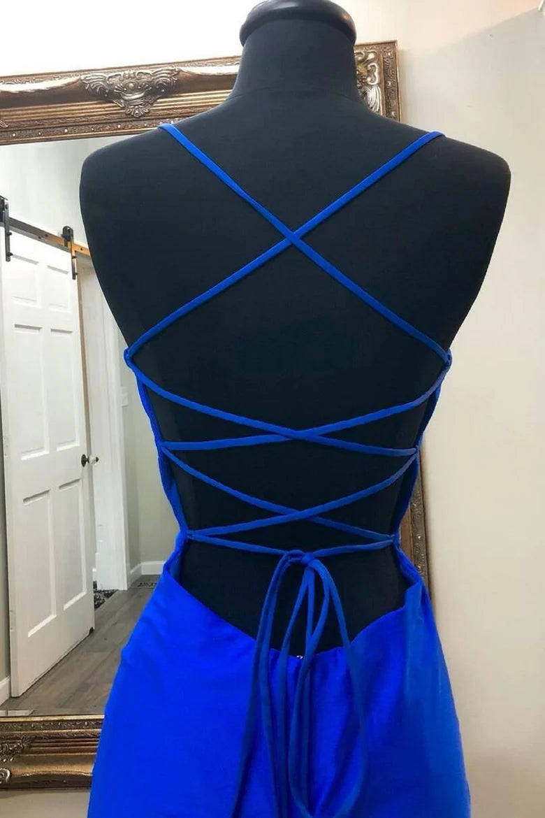 Tight Royal Blue Mini Party Dress