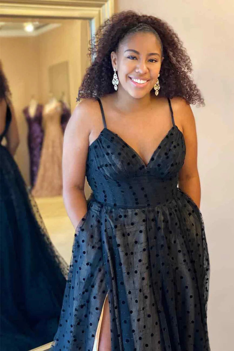 A-line Tulle Long Formal Dress