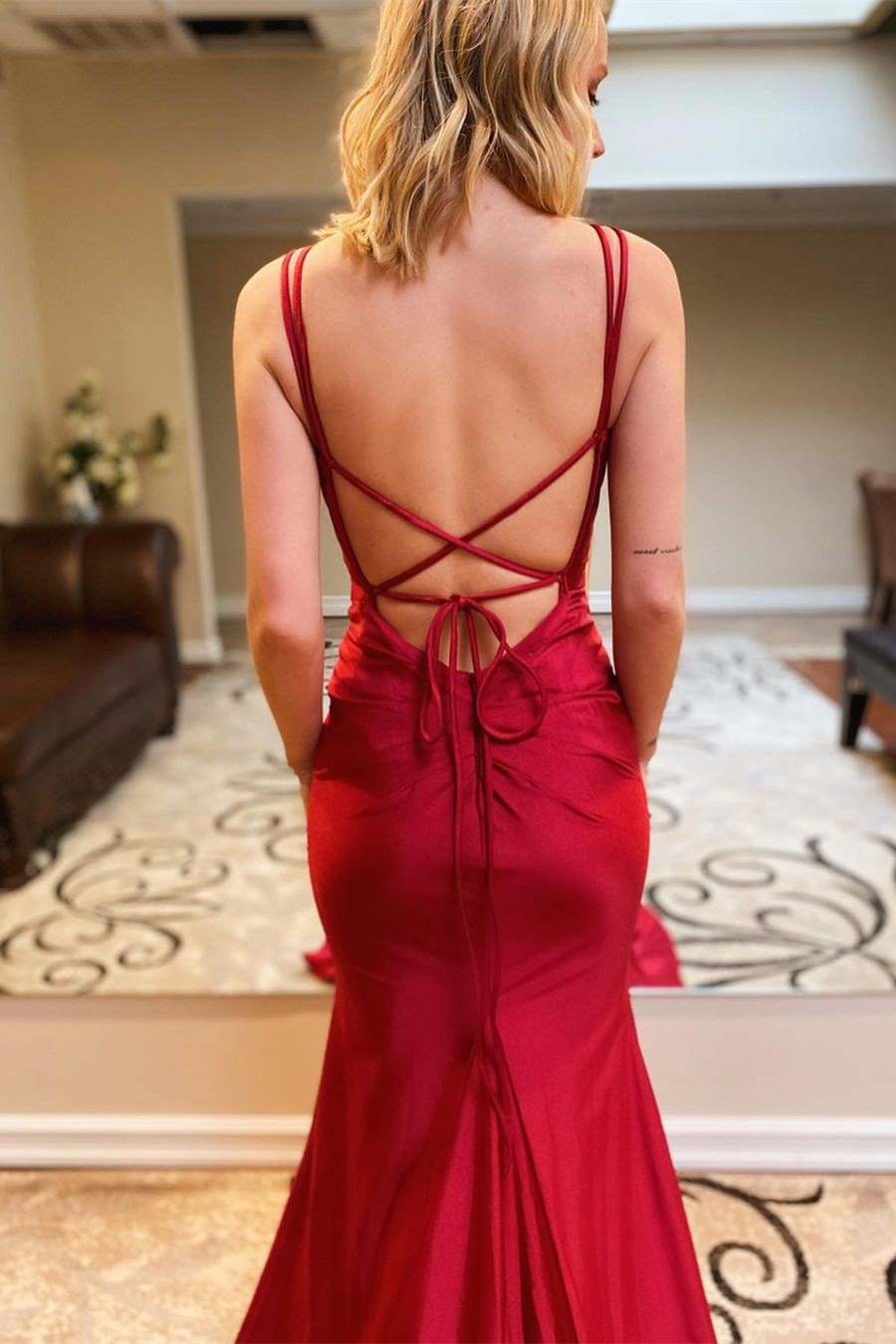 Dark Navy Mermaid Long Formal Dress