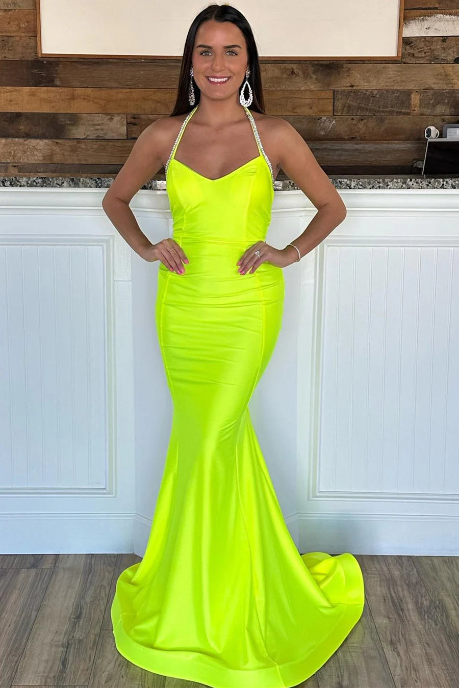 Gorgeous Trumpet Hunter Green Long Formal Dress