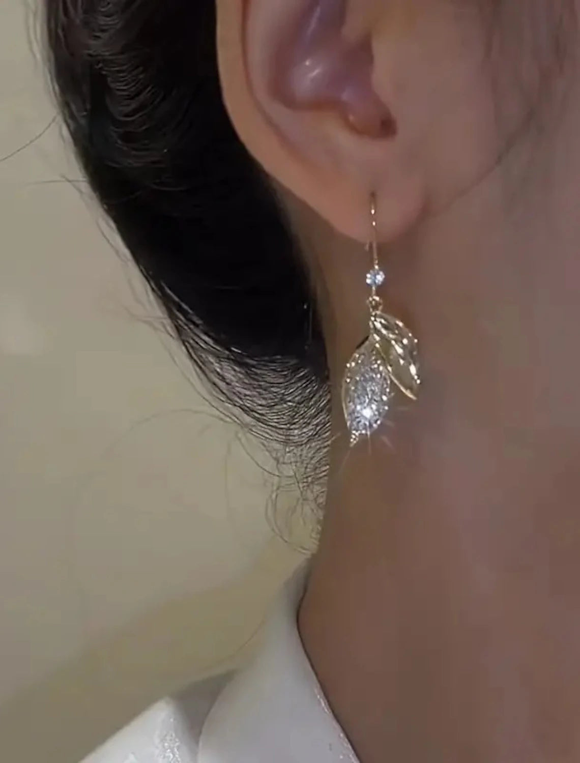 Women‘ Drop Earring Fine Jewelry Claic Leaf tylih imple Earring Jewelry Gold For Fall Wedding Party 1 Pair