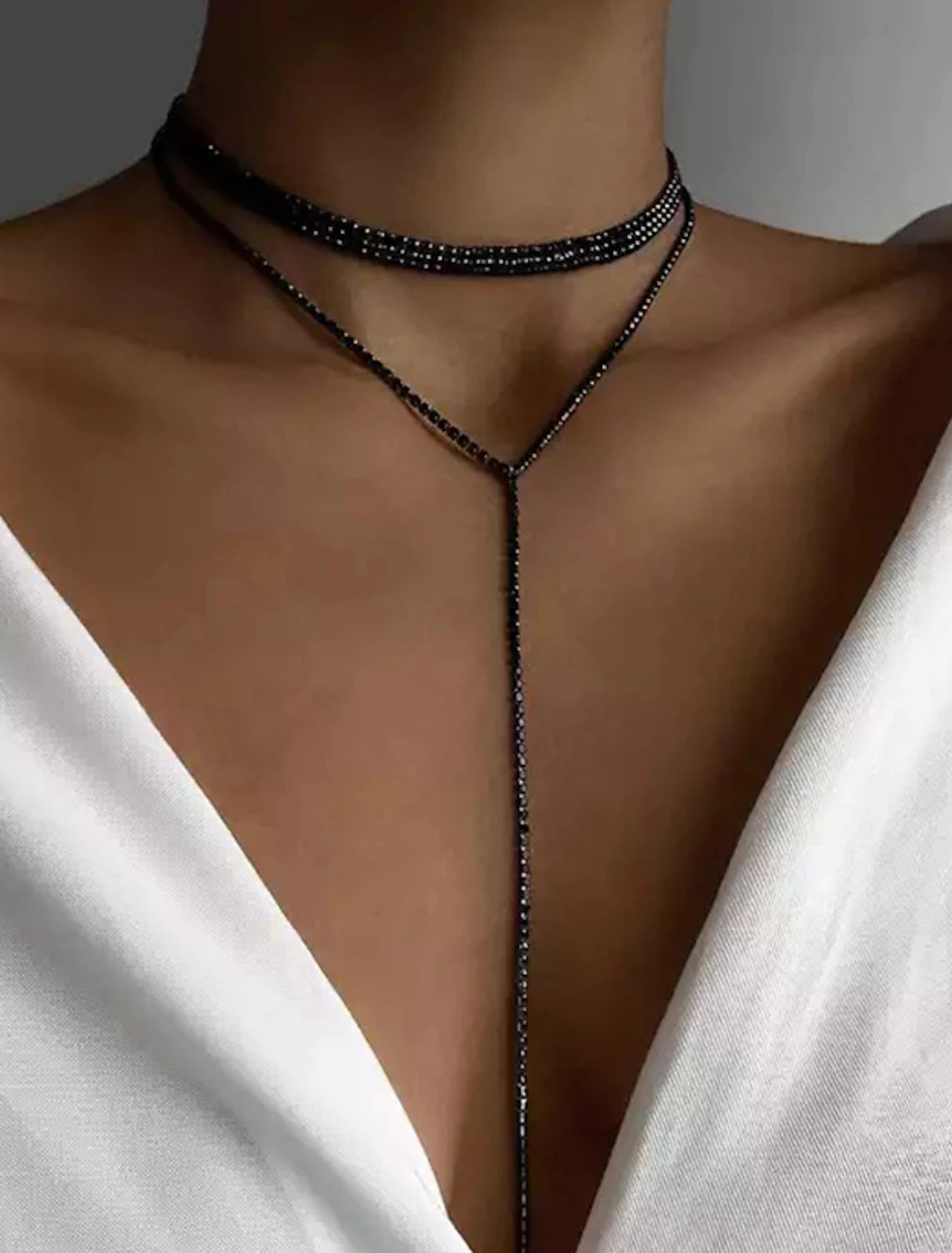 Fine Jewelry Clear Rhinestones Women's Fashion Modern Geometrical Wedding Geometric Necklace For Wedding Engagement