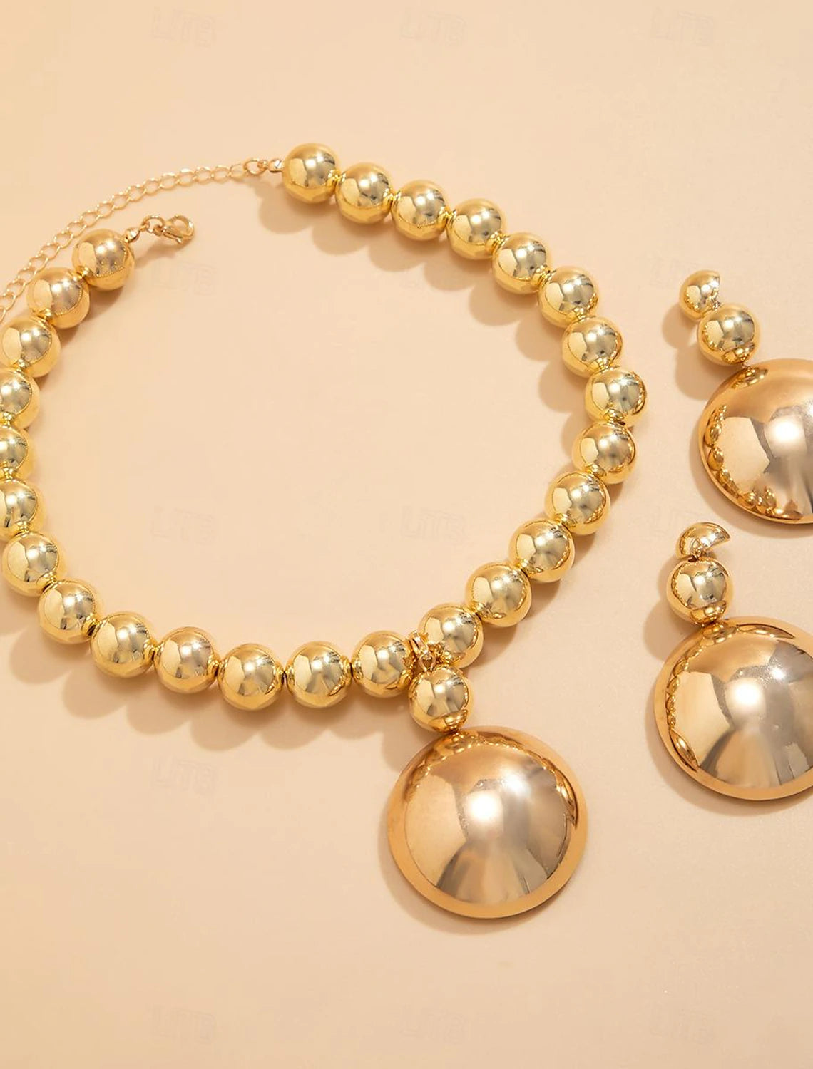 Jewelry Set Two-piece Suit Acrylic 1 Necklace Earrings Women's Vintage Stylish Cute Classic Donuts irregular Jewelry Set For Party Club