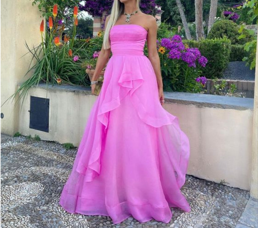 A Line Long Prom Dresses Evening Party Dresses