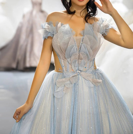 Sparkling and shining A-Line Petal Prom Dress