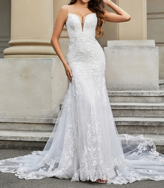 Add to wishlist Mermaid Lace Chapel Train Wedding Dress