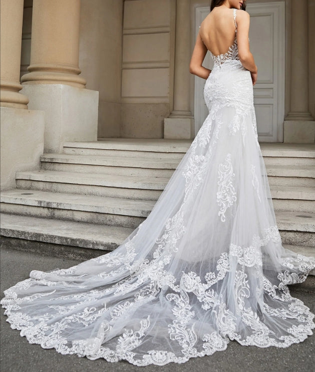 Add to wishlist Mermaid Lace Chapel Train Wedding Dress