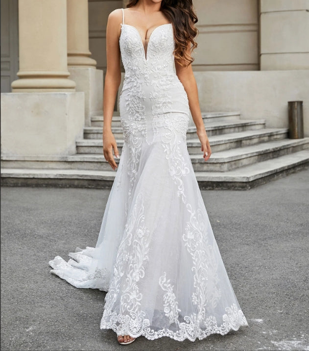 Add to wishlist Mermaid Lace Chapel Train Wedding Dress