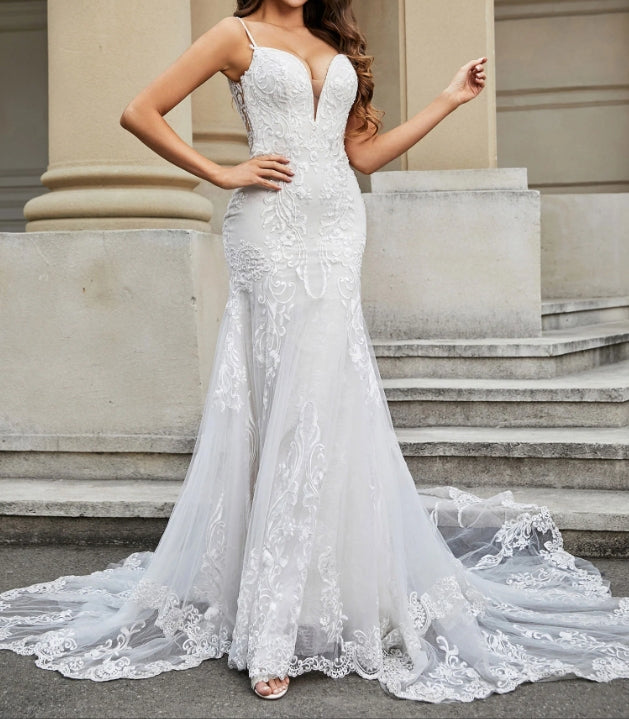 Add to wishlist Mermaid Lace Chapel Train Wedding Dress