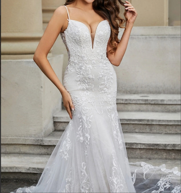 Add to wishlist Mermaid Lace Chapel Train Wedding Dress