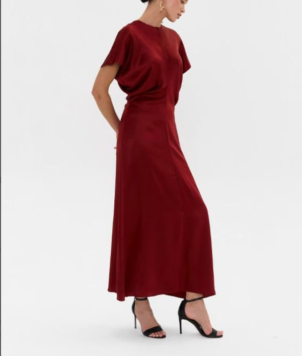 Burgundy Prom Dress Formal Dress Maxi Dress Evening Dress Engagement dress Christmas dress