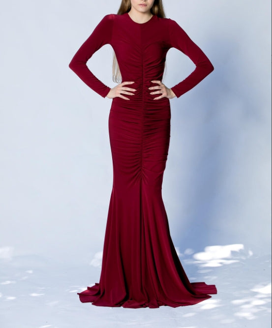 Burgundy Dress Bodycon Dress Christmas Dress Formal Prom Dress Cocktail Dress Holiday Dress Evening Gown Dress