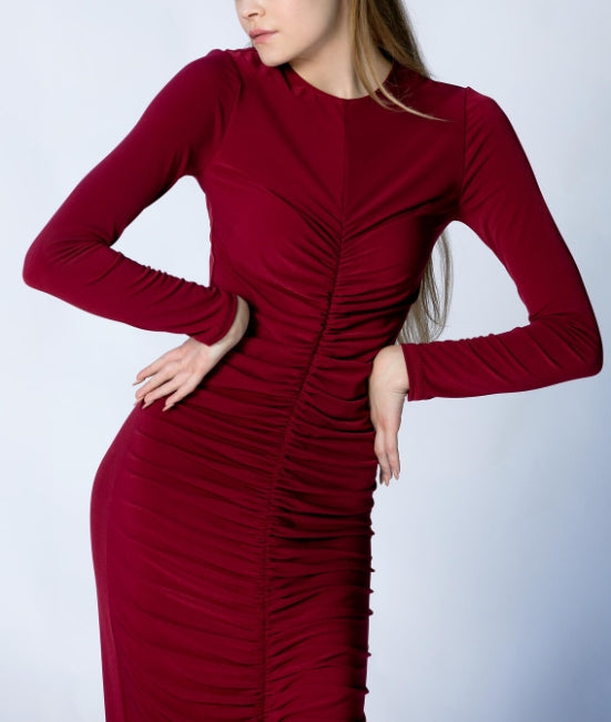 Burgundy Dress Bodycon Dress Christmas Dress Formal Prom Dress Cocktail Dress Holiday Dress Evening Gown Dress