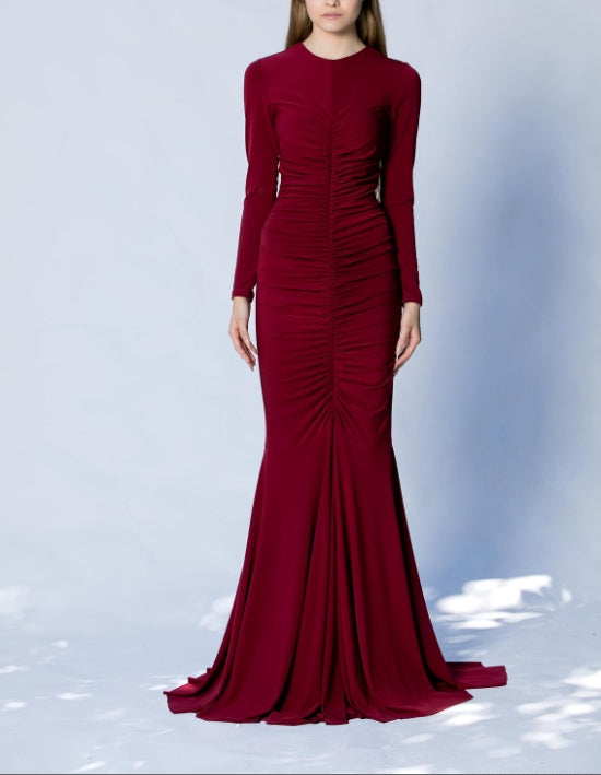 Burgundy Dress Bodycon Dress Christmas Dress Formal Prom Dress Cocktail Dress Holiday Dress Evening Gown Dress