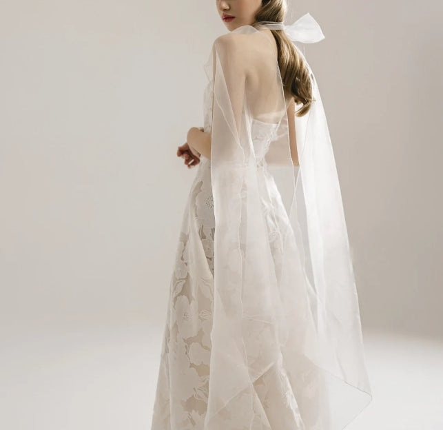 Lace wedding dress civil modern wedding dress boho lace wedding dress off-shoulder lace wedding dress