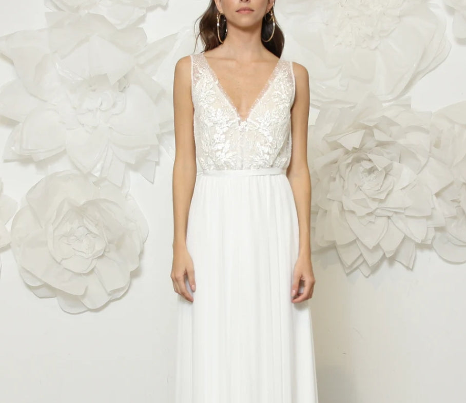 Wedding Dress With Breathtaking Floral Embroidery Flattering Silhouette Of Delicate Fabrics And Luxurious Style