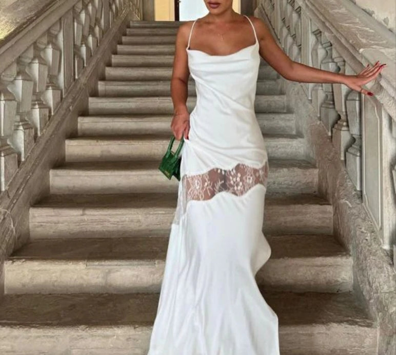 Backless Lace Wedding Dresses Elegant Party Long Formal Dress