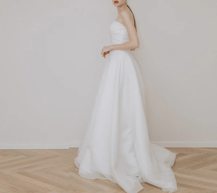 Sweetheart Satin A Line Prom Dress White Long Formal Dress Wedding Gown