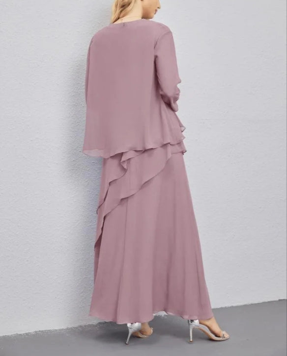 Bridesmaid Dresses with Open Front Lightweight Cardigan Formal Prom Gown