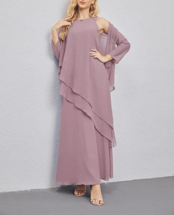 Bridesmaid Dresses with Open Front Lightweight Cardigan Formal Prom Gown