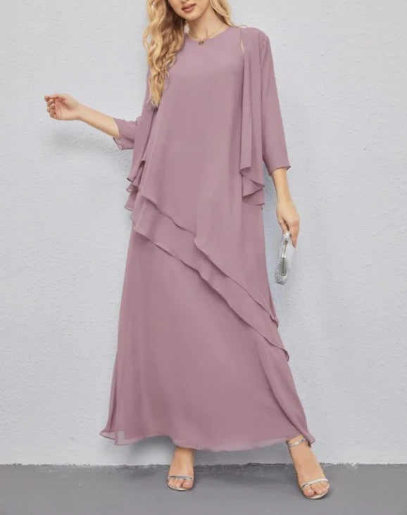 Bridesmaid Dresses with Open Front Lightweight Cardigan Formal Prom Gown