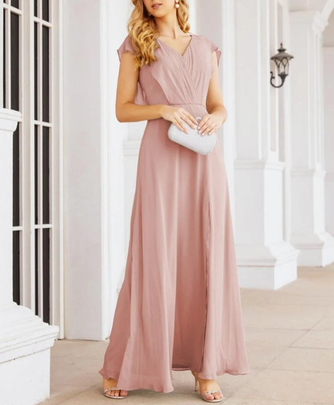 Bridesmaid Dresses Cape Formal Prom Dress Open Back Gowns for Mother of The Bride
