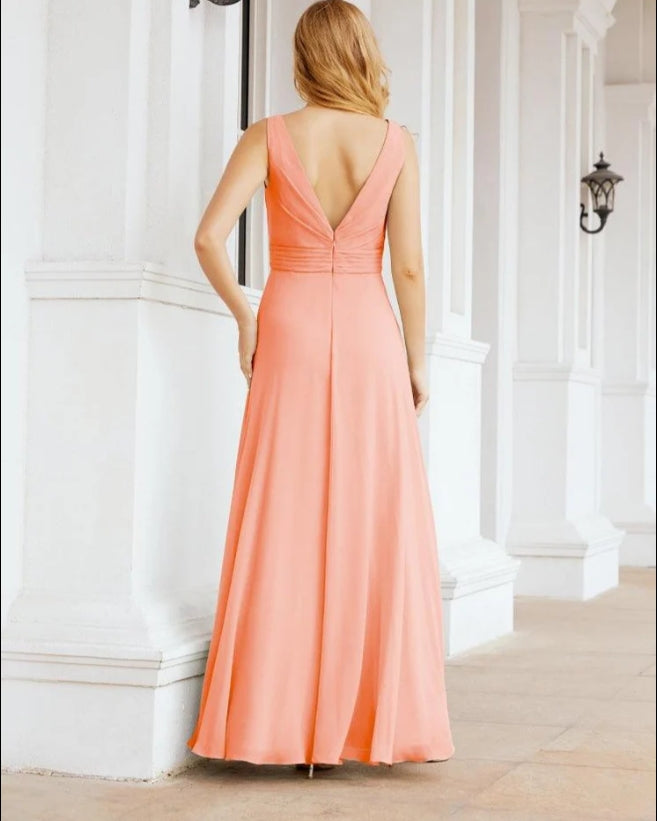 Bridesmaid Dresses for Wedding Ruffles Long Formal Prom Gowns
