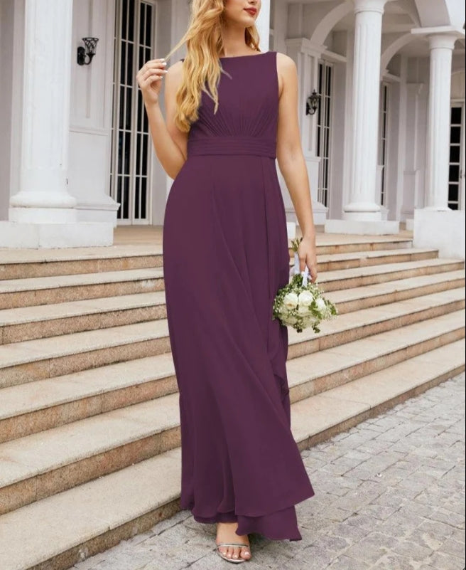 Bridesmaid Dresses for Wedding Ruffles Long Formal Prom Gowns