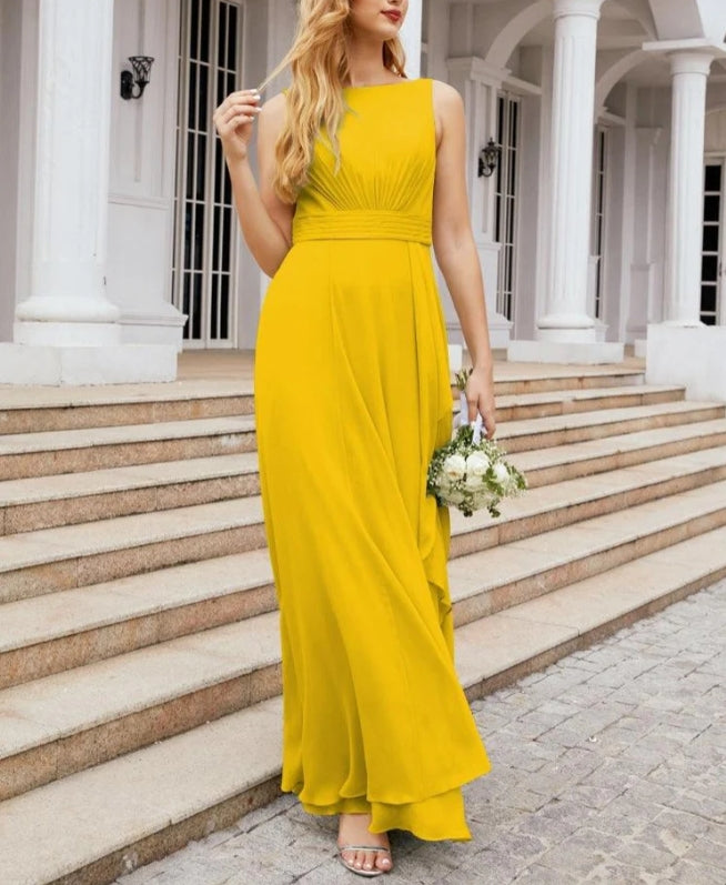 Bridesmaid Dresses for Wedding Ruffles Long Formal Prom Gowns