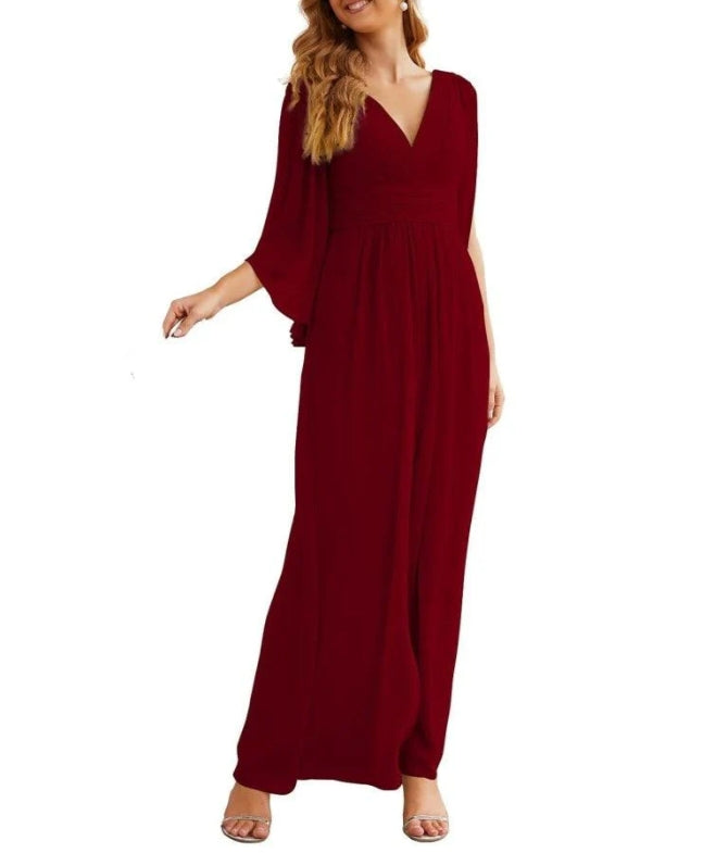 Chiffon Bridesmaid Dresses with Split for Women Wedding Long Party Prom Gown Flutter Sleeve