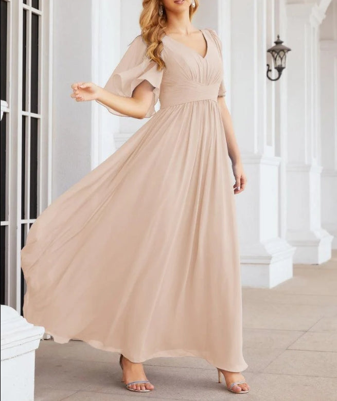 Numbersea Bridesmaid Dresses for Women Wedding Long Party Prom Dress