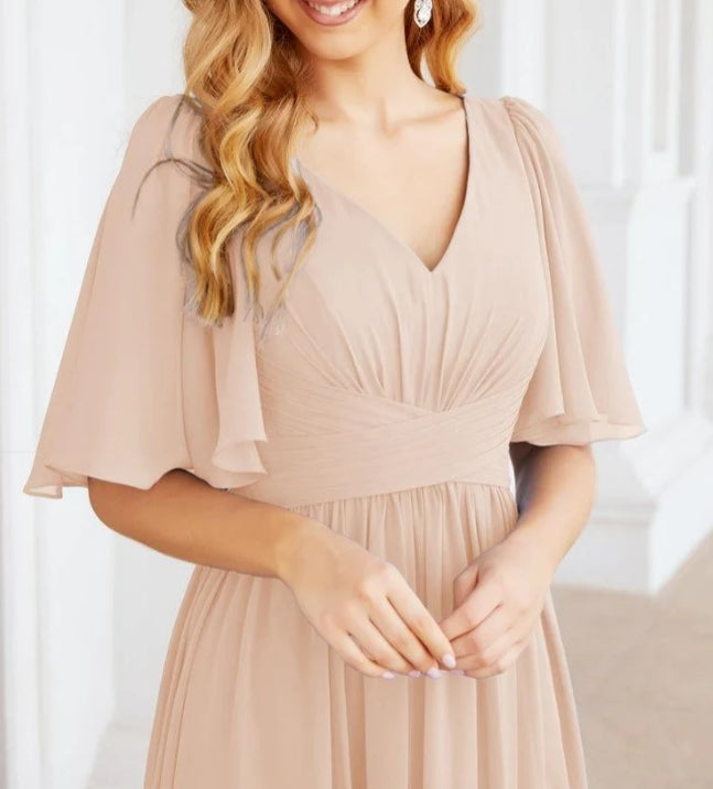 Numbersea Bridesmaid Dresses for Women Wedding Long Party Prom Dress