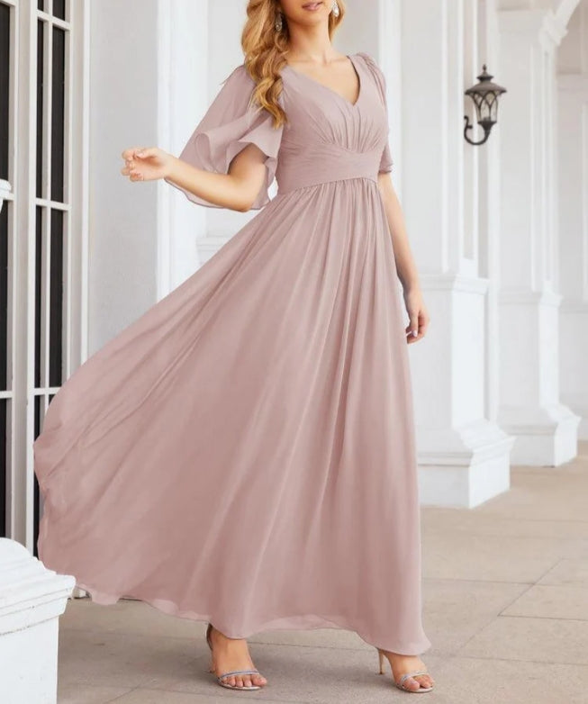 Numbersea Bridesmaid Dresses for Women Wedding Long Party Prom Dress