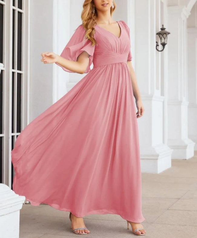 Numbersea Bridesmaid Dresses for Women Wedding Long Party Prom Dress