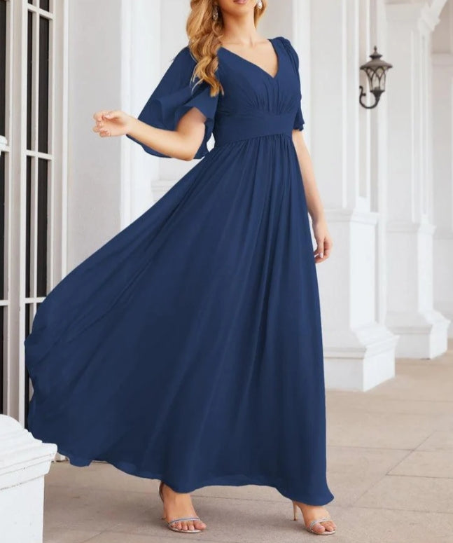 Numbersea Bridesmaid Dresses for Women Wedding Long Party Prom Dress