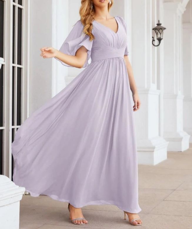 Numbersea Bridesmaid Dresses for Women Wedding Long Party Prom Dress