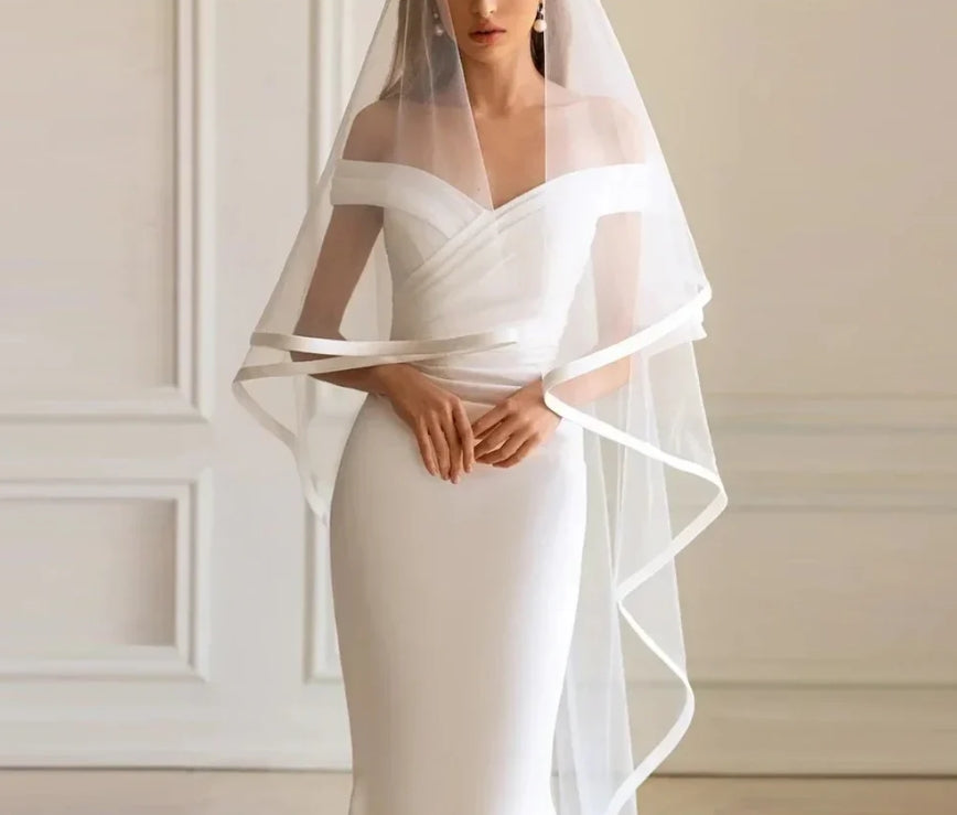 Off Shoulder Soft Satin Mermaid Wedding Dresses Court Train Bridal Gowns vestido de casamento