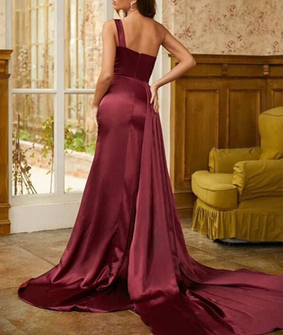 Mermaid Graduation Dress For Women Prom Dresses With Long Sleeves Elegant Gown Luxurious Turkish Evening Gowns Robe Formal