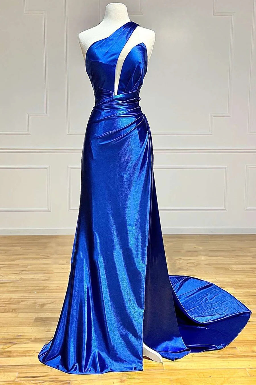 One-Shoulder Backless Long Formal Dress