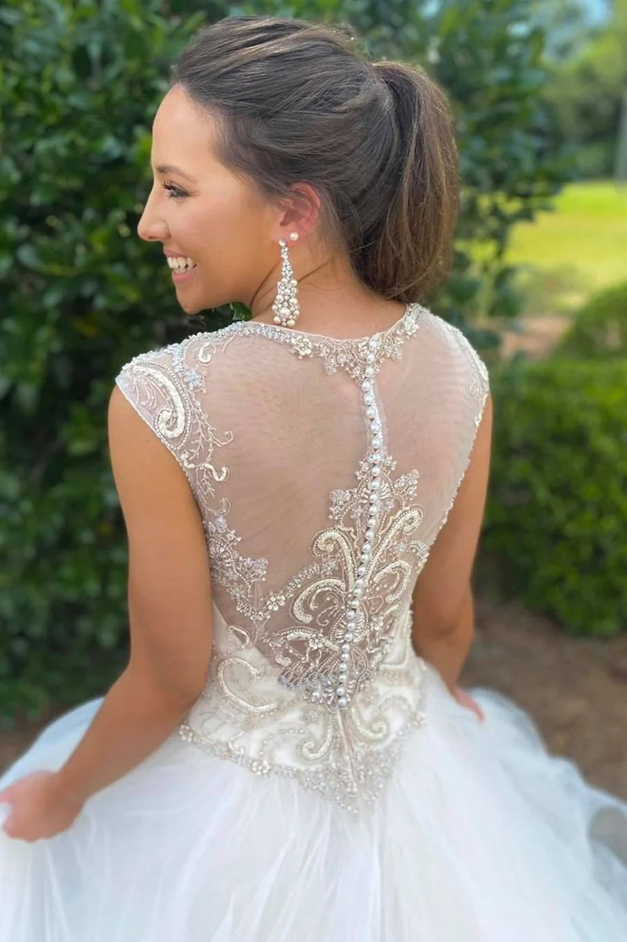 Beading Sweetheart Tiered Wedding Dress