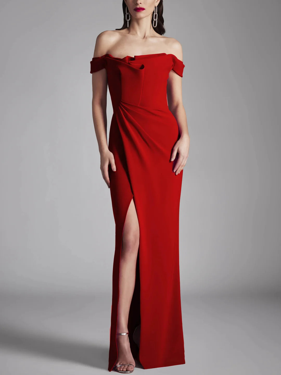 A-Line/Princess Strapless Sleeveless Floor-Length Evening Dress With Ruffles