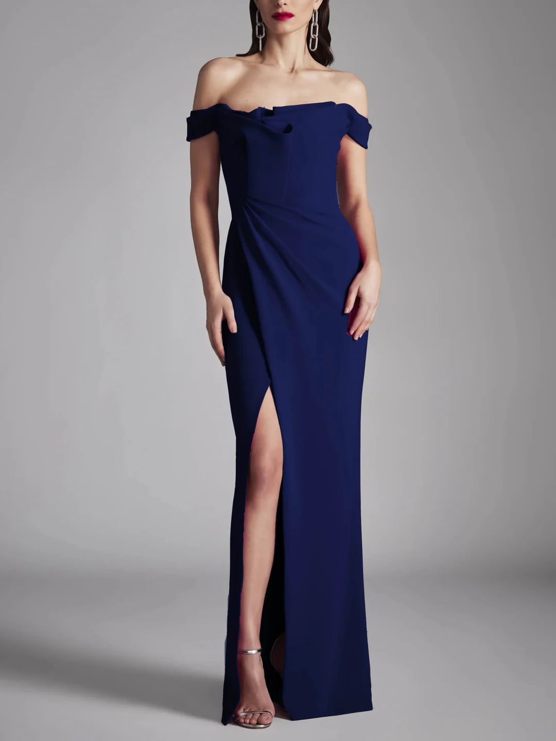 A-Line/Princess Strapless Sleeveless Floor-Length Evening Dress With Ruffles