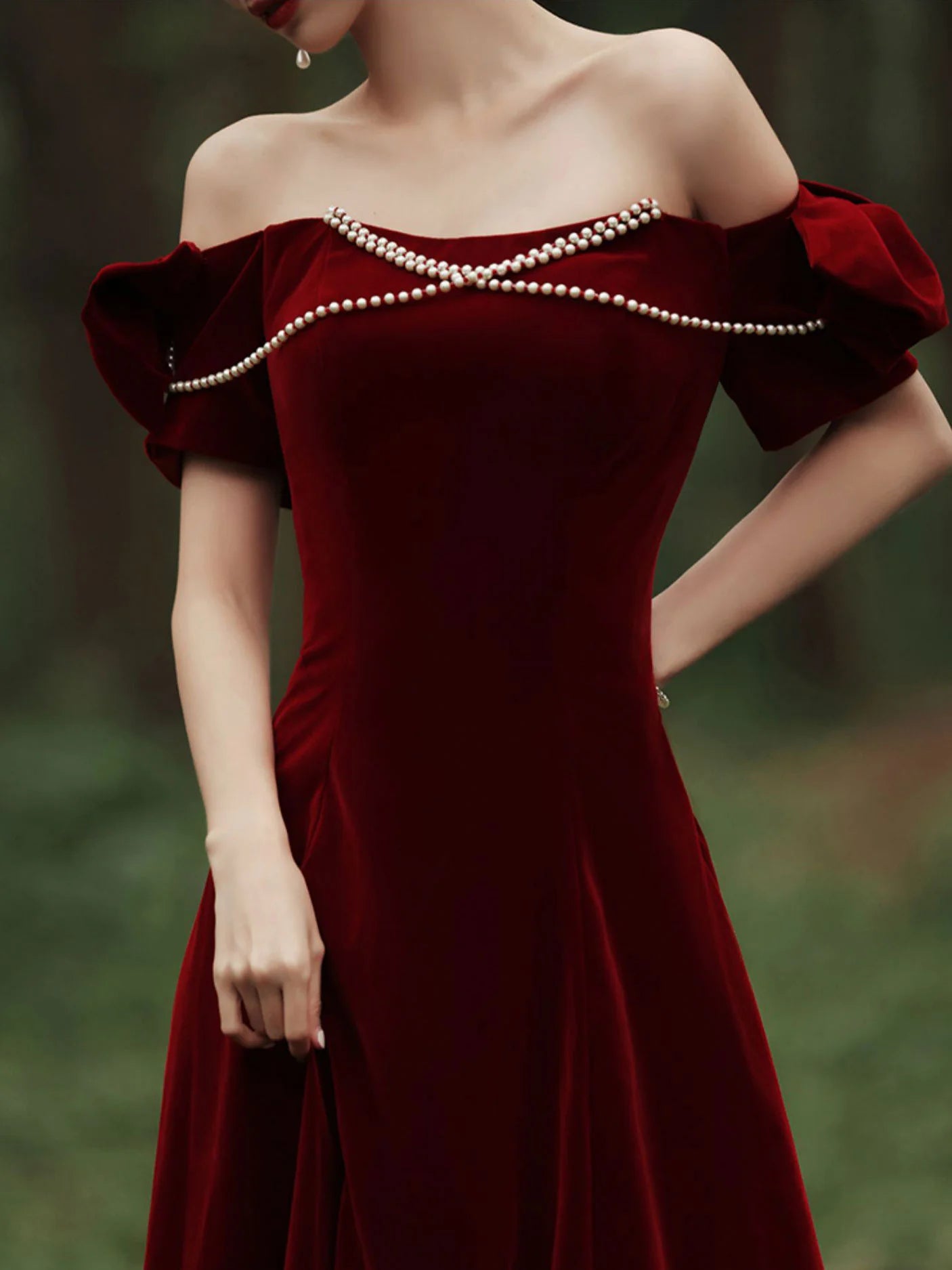 A Line Burgundy Long Prom Dress Burgundy Formal Evening Dresses