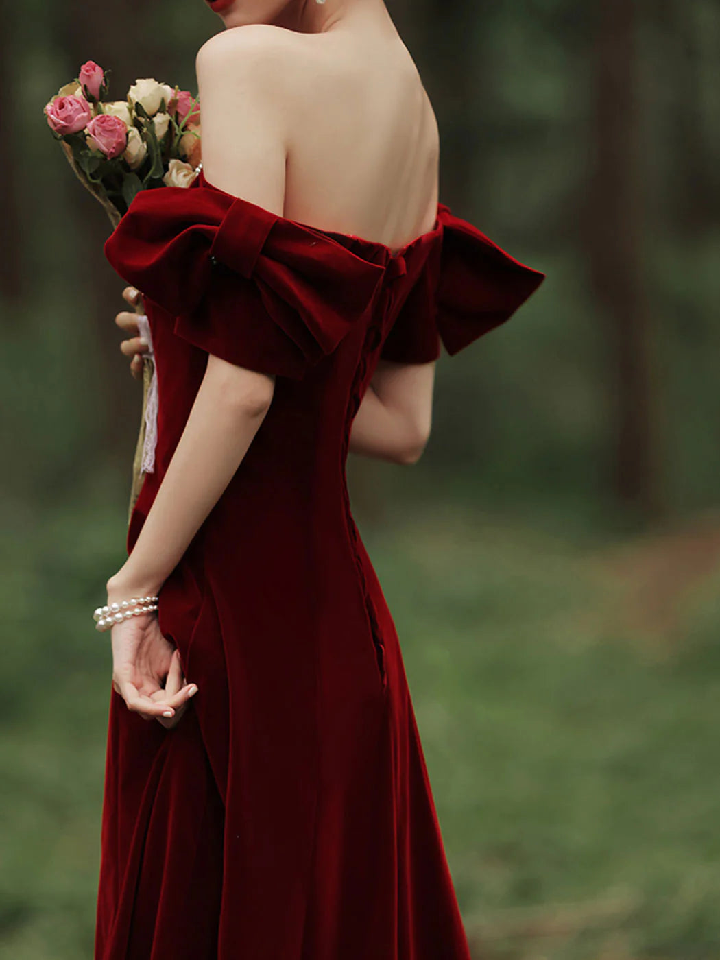 A Line Burgundy Long Prom Dress Burgundy Formal Evening Dresses