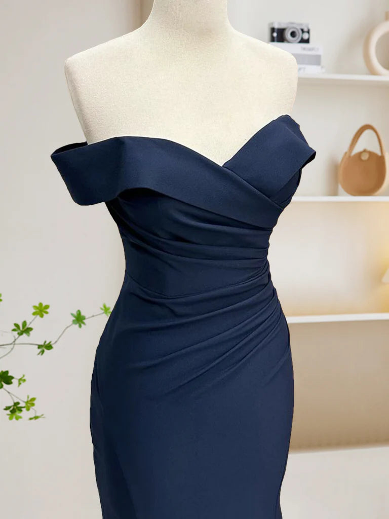 Dark Blue Long Prom Dress Dark Blue Long Formal Dress