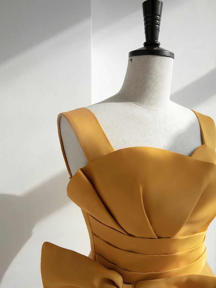 Yellow Tulle Long Prom Dress Yellow Formal Bridesmaid Dresses