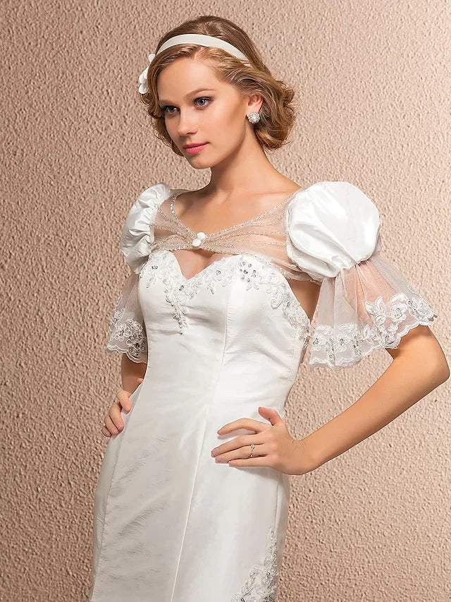 DingjiWedding Dresses Sweetheart Neckline Court Train Taffeta Sleeveless