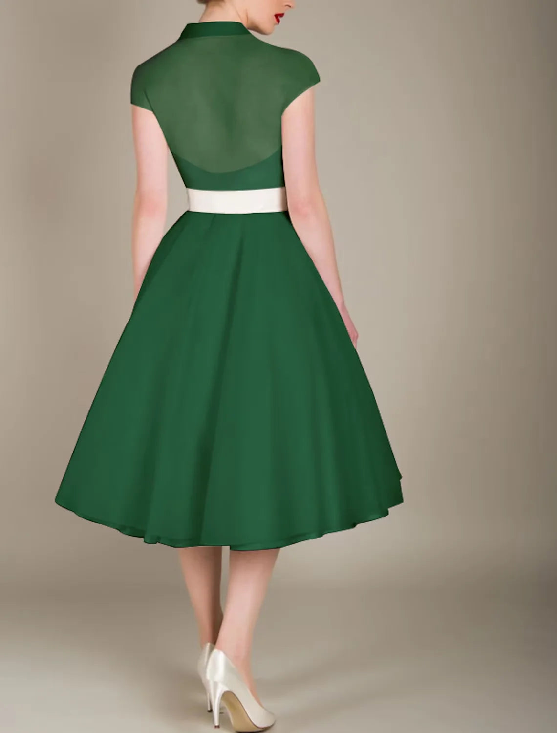 DingjiA-Line Cocktail Dresses Hot Dress Graduation Knee Length Sleeveless V Neck Wednesday Addams Family Tulle with Sash / Ribbon